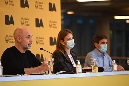 Conferencia de prensa de Larreta y los ministros de la Ciudad Autonoma de Buenos Aires, el 30 de abril