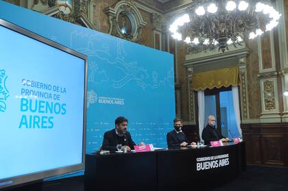 Conferencia de prensa del Gobernador de la Provincia de Buenos Aires, Axel Kicillof, el Ministro de Salud Daniel Gollán y el Jefe de Gabinete, Carlos Bianco