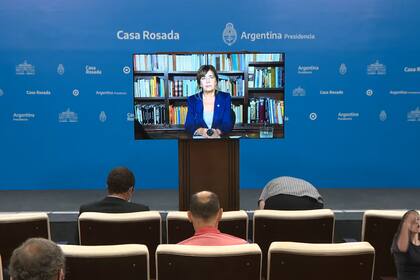 Conferencia de prensa virtual de la portavoz de Presidencia, Gabriela Cerruti