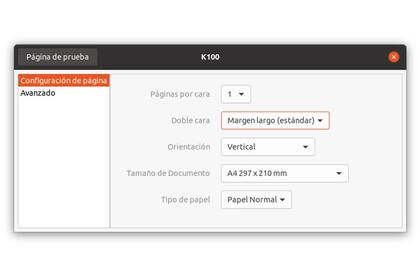 Configuración de la impresora en un Ubuntu 20.04 corriendo en una máquina virtual