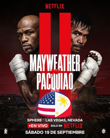 Confirman pelea entre Mayweather y Pacquiao para septiembre (X @netflixlatam)
