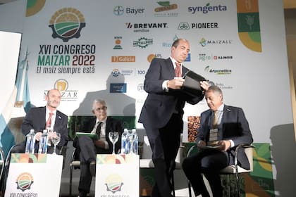 En el Congreso Maizar 2022Víctor Accastello, Julián Domínguez, Pedro Vigneau y Alfredo Paseyro, de ASA