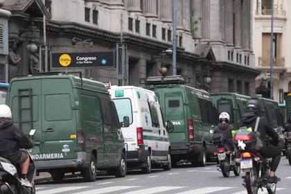 Congreso. Previa a la movilización en defensa de los jubilados.