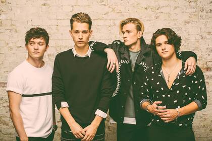 Connor Ball, James McVey, Tristan Evans y Bradley Simpson (desde la izquierda) vuelven a Argentina