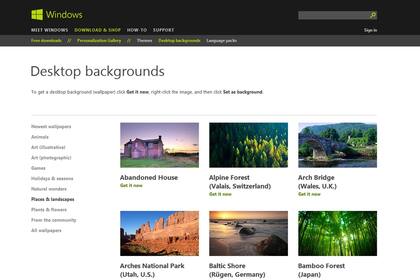 Conocido por contar con varios fondos de pantalla destacados, Microsoft también cuenta con una amplia galería de imágenes para decorar el escritorio