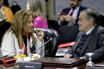 Graciela Camaño, presidenta de la Comisión de Selección, y Alberto Lugones, presidente del Consejo de la Magistratura