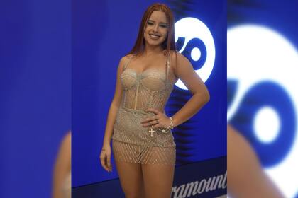 Constaza Romero eligió un osado look para la final (Foto gentileza Telefe)