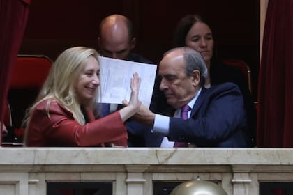 Karina Milei y Guillermo Francos celebran la aprobación en general de la Ley Bases