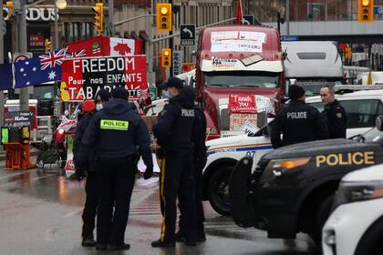 Continuan las protestas en Ottawa, Canada.