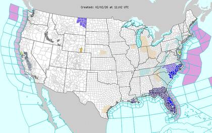 Continúan vigentes advertencias por frío extremo y heladas en toda la península de Florida