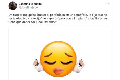 Contó en Twitter la respuesta de un limpiavidrios y se volvió viral