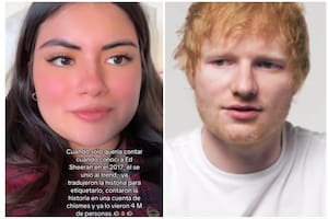 Contó una extraña secuencia con Ed Sheeran y se volvió voral (Foto: captura TikTok/@paolautnerosss e Instagram/@teddysphotos)