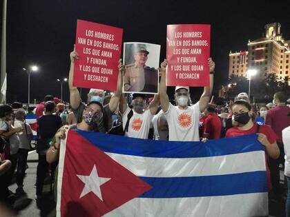 Contramarcha a favor del régimen cubano