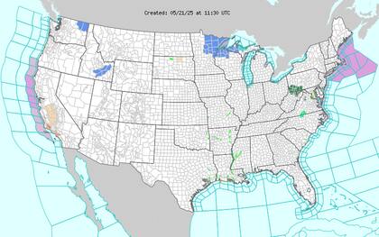 Contraste extremo: norte con máximas de 4°C (40°F) mientras sur de Texas supera los 38°C (100°F)