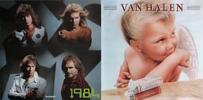 Contratapa y tapa de 1984, sexto disco de Van Halen