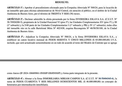 Contrato del PAMI a favor de Pocovi