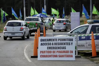 Controles en el ingreso a Pinamar