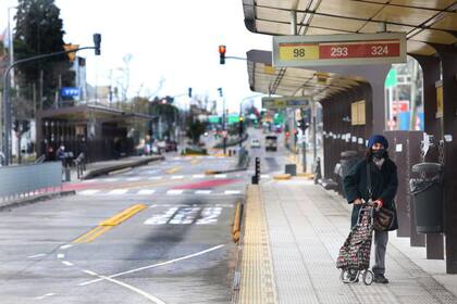 Controles en el Metrobús de avenida Calchaquí en Quilmes