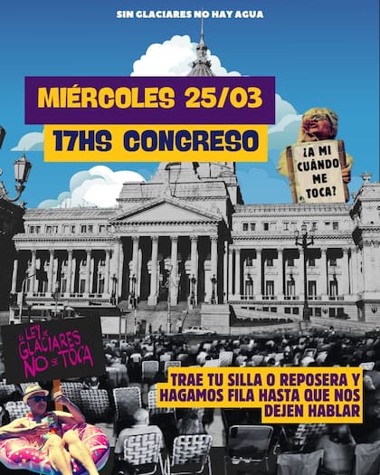 Convocatoria de organizaciones socioambientales en rechazo a la reforma de la ley de glaciares