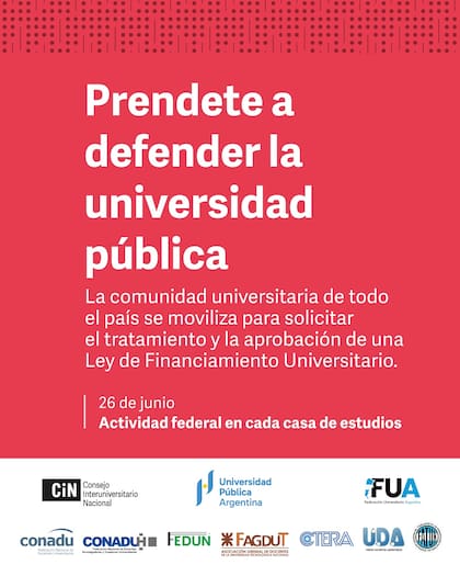 Convocatoria por la Ley de Financiamiento