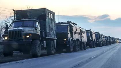 Convoy militar ruso en Ucrania
