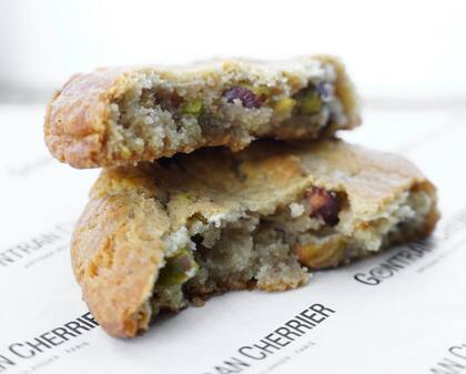 Cookie de pistacho y chocolate blanco de Gontran Cherrier