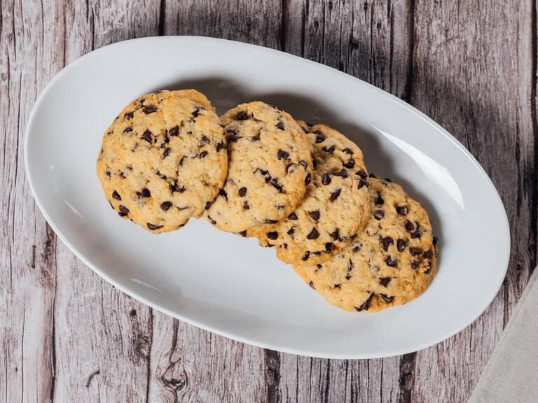 Cookies veganas con chips de chocolate 