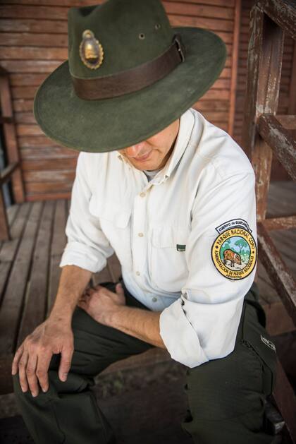 José Luis Baecke, guardaparque nacional, nació en Misiones y llegó al PN Copo hace pocos meses.