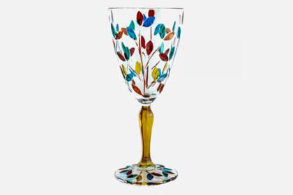 Copa de agua de cristal de Murano