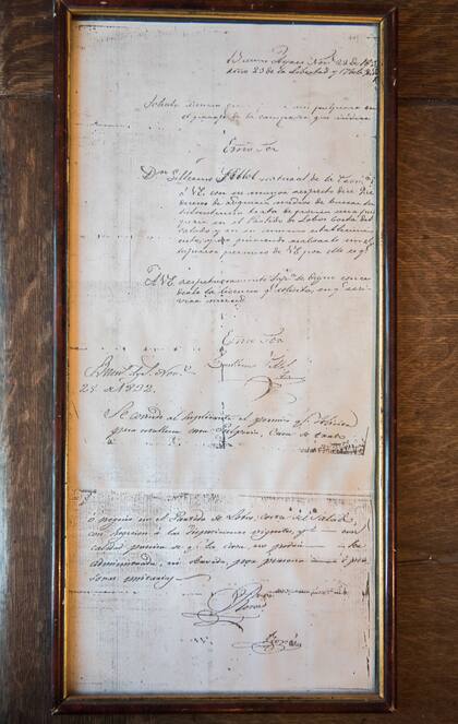 Copia de la habilitación firmada por Rosas, en 1832.
