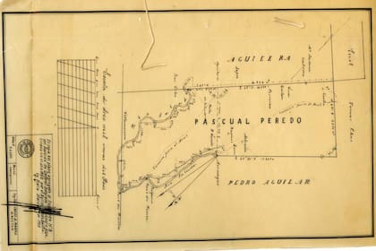 Copia de la mensura de 1860 cuando los Peredo compran un campo que perteneció a la administración de Rosas en lo que actualmente es General Belgrano