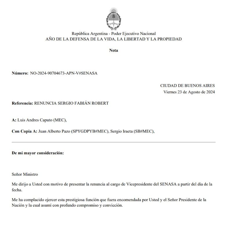 Cambio en la cúpula de Senasa: la salida de Robert y la llegada de Osacar marcan un nuevo rumbo