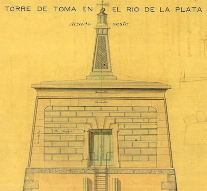 Copia del plano del ingeniero John Bateman, firmado en su nombre por Karl Nystromer en 1885