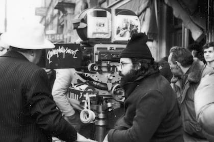 Coppola en 1974, durante el rodaje de El Padrino II; 