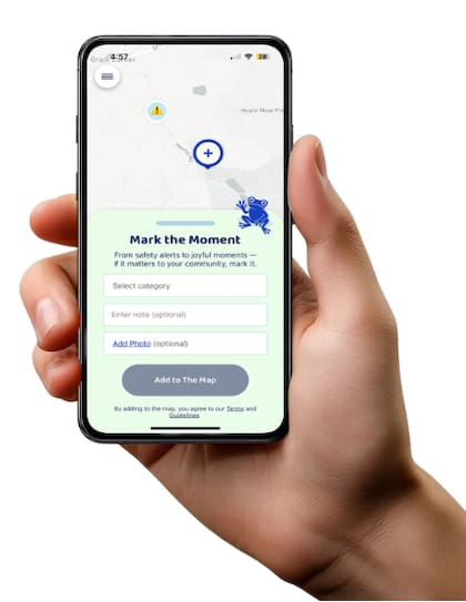 Coqui permite recibir notificaciones cuando el usuario esté cerca de una ubicación marcada y avisar a conocidos y familiares mientras se desplaza