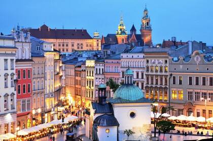 Corazón de Cracovia en todo su esplendor.