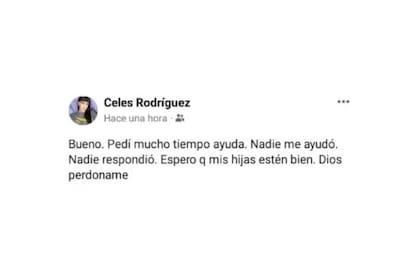 Las adveretencias de Celeste Rodríguez en Facebook.