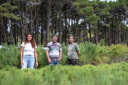 Corina Andina, Alejandro Tobe y Andrea Diez, responsables de Vivero Pinamar