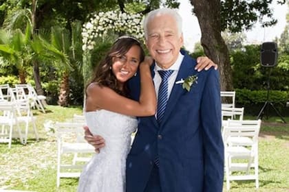 Cormillot y Pasquini, en el día de su casamiento