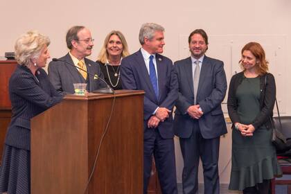 Cornelia Schmidt Liermann, Karina Banfi y Marco Lavagna en Washington para el lanzamiento del House Argentina Caucus
