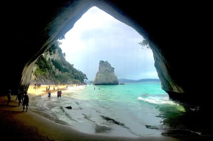 Una cueva en Coromandel, en el norte de Nueva Zelanda