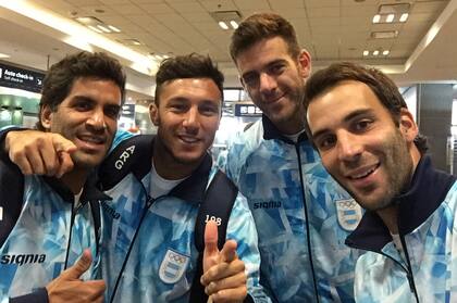 Durán y los tandilenses Machi González, Mónaco y Del Potro, en los Juegos Olímpicos de 2016.