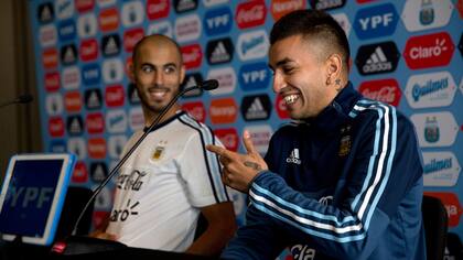 Correa y Pizarro, en un tramo de la conferencia de prensa de este martes