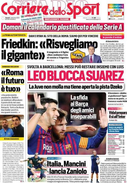 Corriere dello Sport: "Leo bloquea a Suárez", el uruguayo tenía todo listo para sumarse a Juventus.