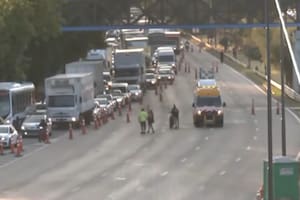 Hay un corte total en el Puente Labruna y la autopista Cantilo por obras