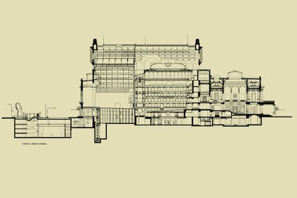 Corte transversal del Colón, de la 9 de Julio a su ingreso por la calle Libertad