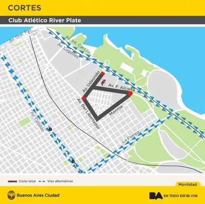 Cortes de calle en Núñez