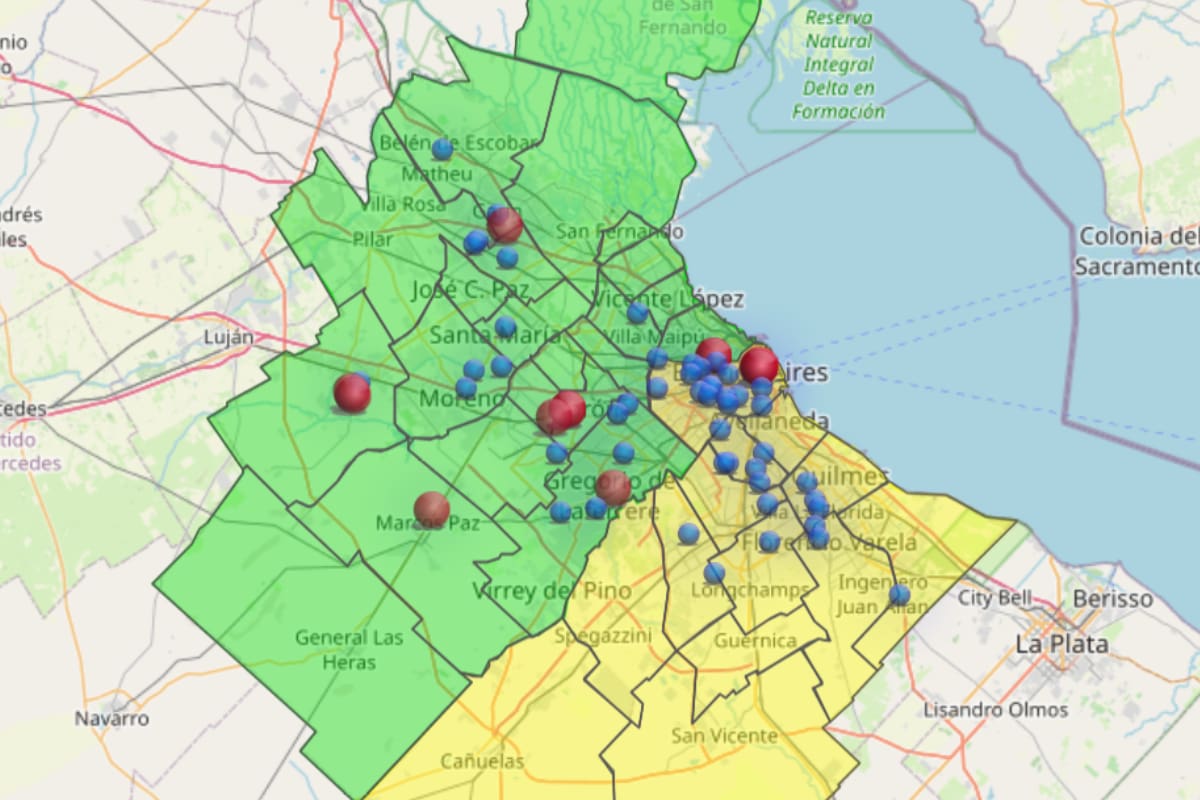 Quedas de energia, diretas. onde houve falta de oferta em Buenos Aires nesta quarta-feira