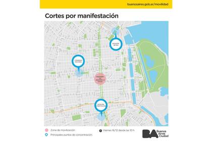 Cortes en la Ciudad de Buenos Aires por piquetes
