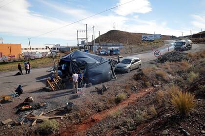 Cortes y protestas en Vaca Muerta